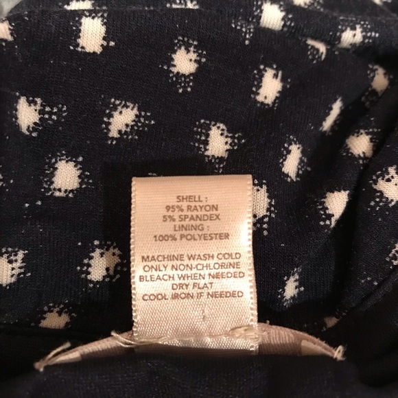 Ann Taylor LOFT Summer Dress Size XS Fit Flare Tank Dress Navy Blue White - Picture 12 of 12